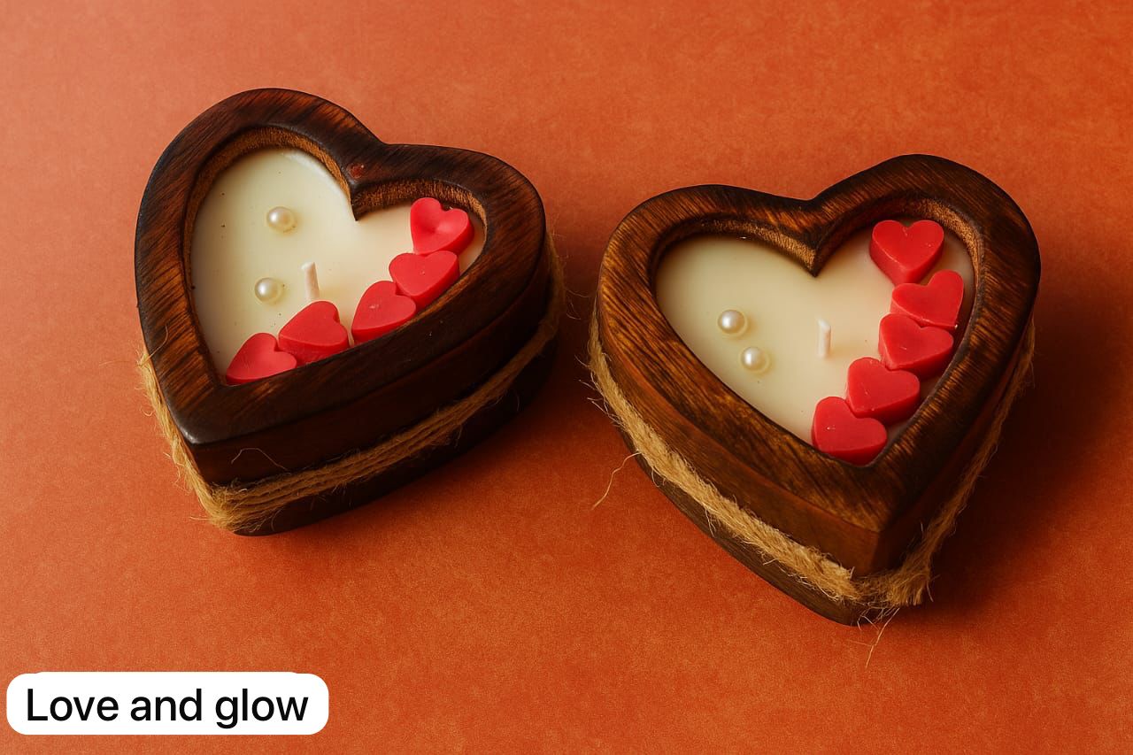 Love & Glow Candles(pack of 2)