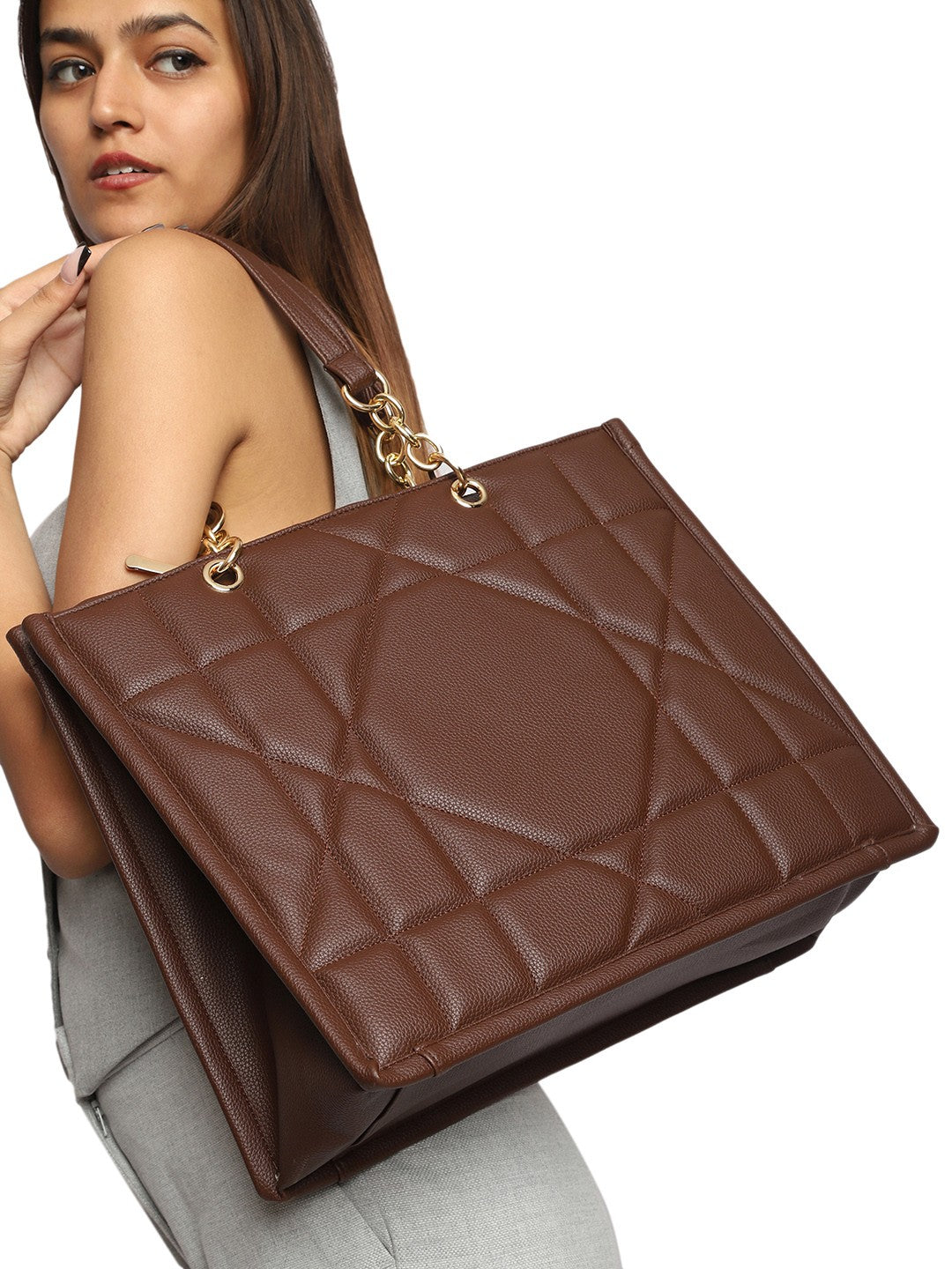 Women Quilted Tote Bag