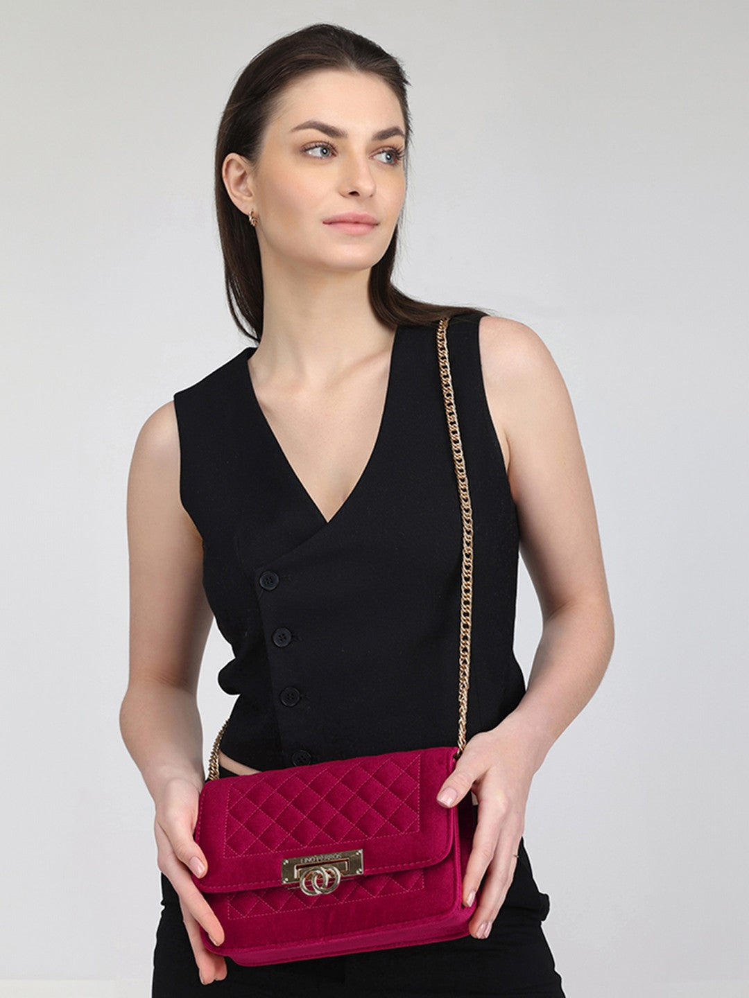 Soft Touch Red Shoulder Bag