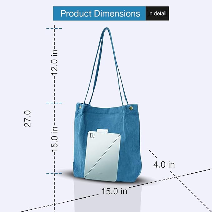 Women Corduroy Shoulder Tote Bag – Stylish & Versatile