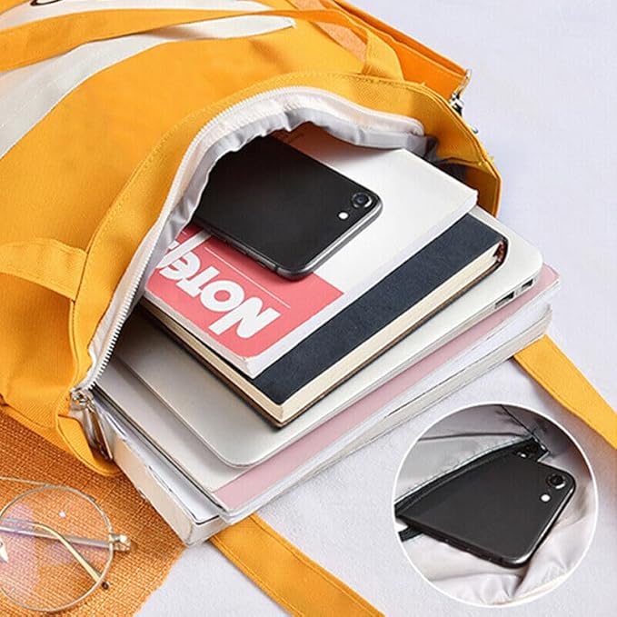 Stylish & Versatile Women's Canvas Tote Bag – 3 in 1 Design