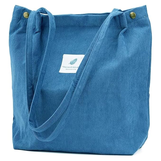 Women Corduroy Shoulder Tote Bag – Stylish & Versatile