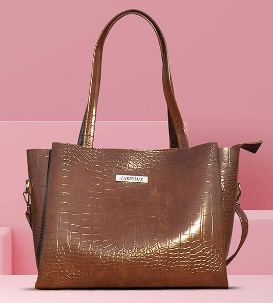 Large Capacity Croco Pattern Hand Bags for Women