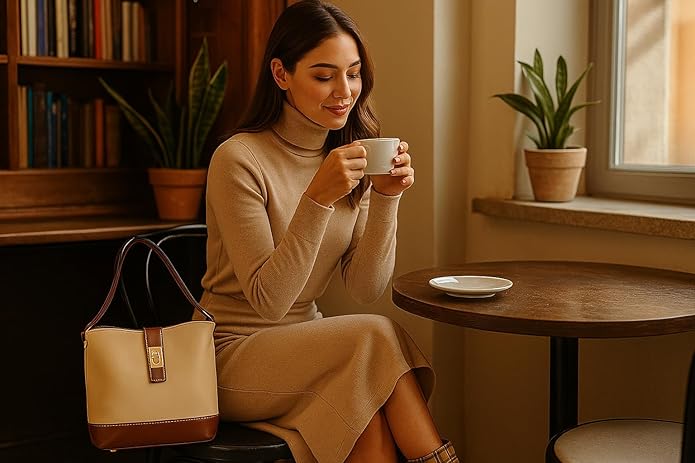 Stylish Women's Bucket Bag with Sling Strap