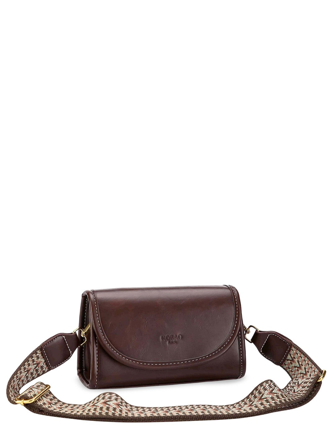 Women PU Half Moon Sling Bag with Tasselled