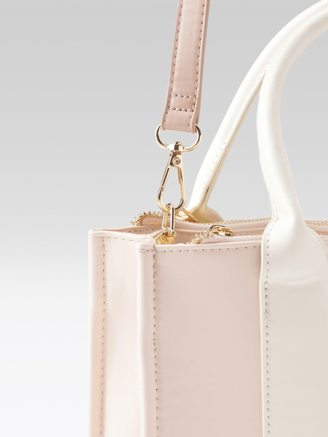 Colour blocked Structured Handheld Bag