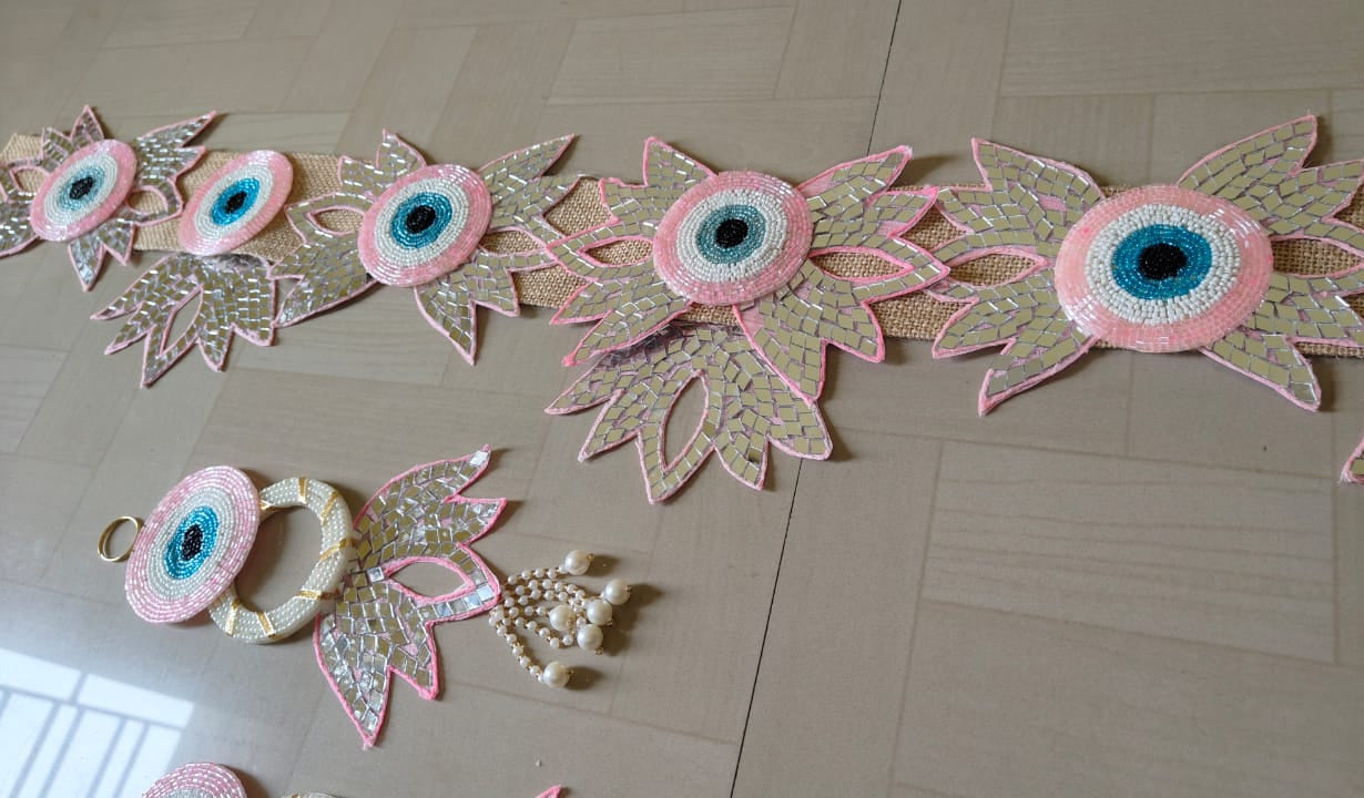 Pink evil eye Toran