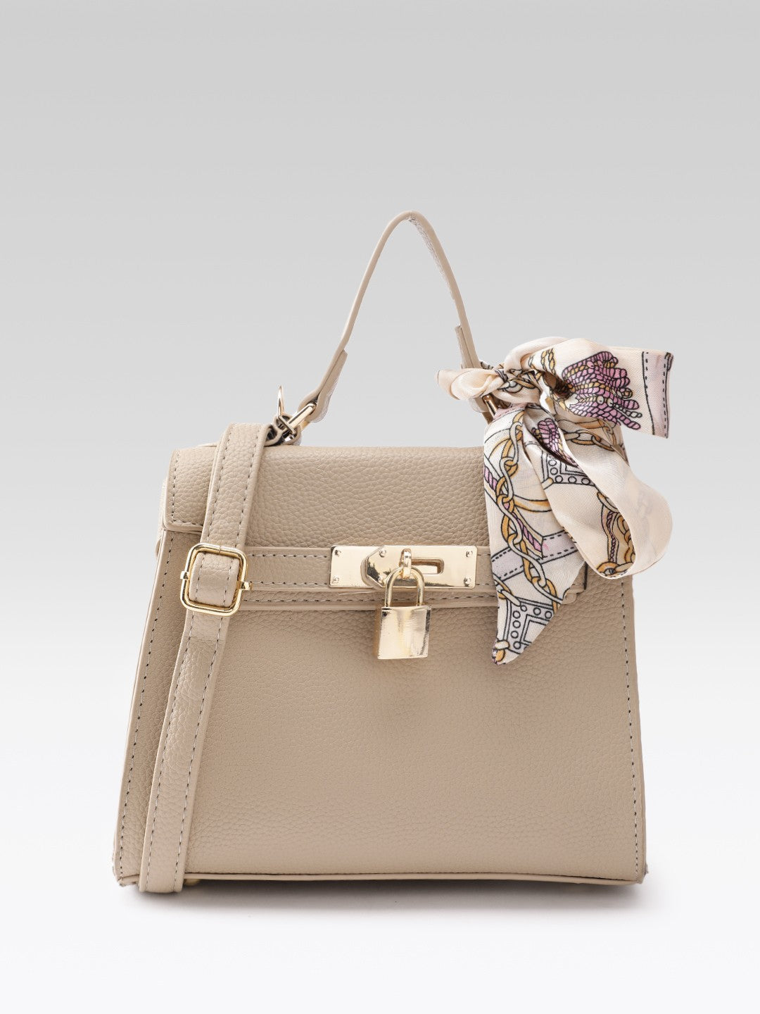 Textured Structured Satchel Bag