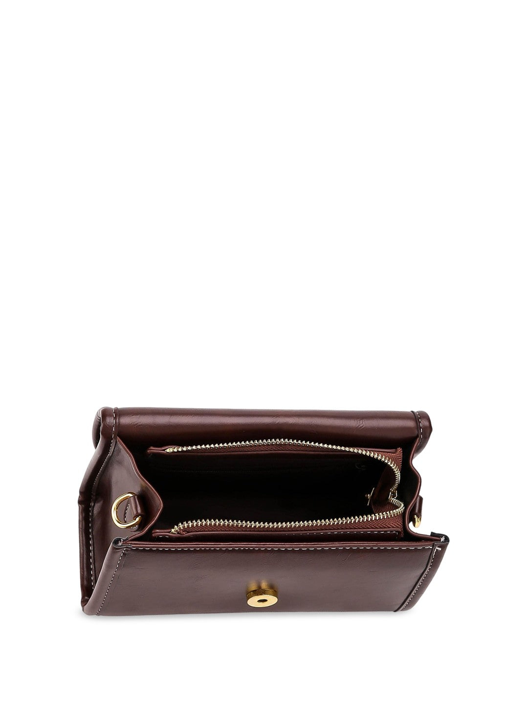 Women PU Half Moon Sling Bag with Tasselled
